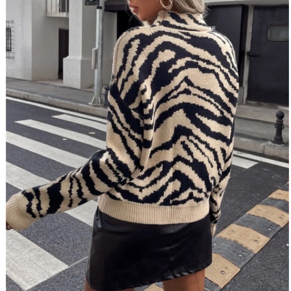 Zebra print knit sweater - Picture 4 of 16